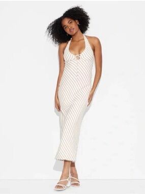 Wild Fable Stripe Halter midi sundress